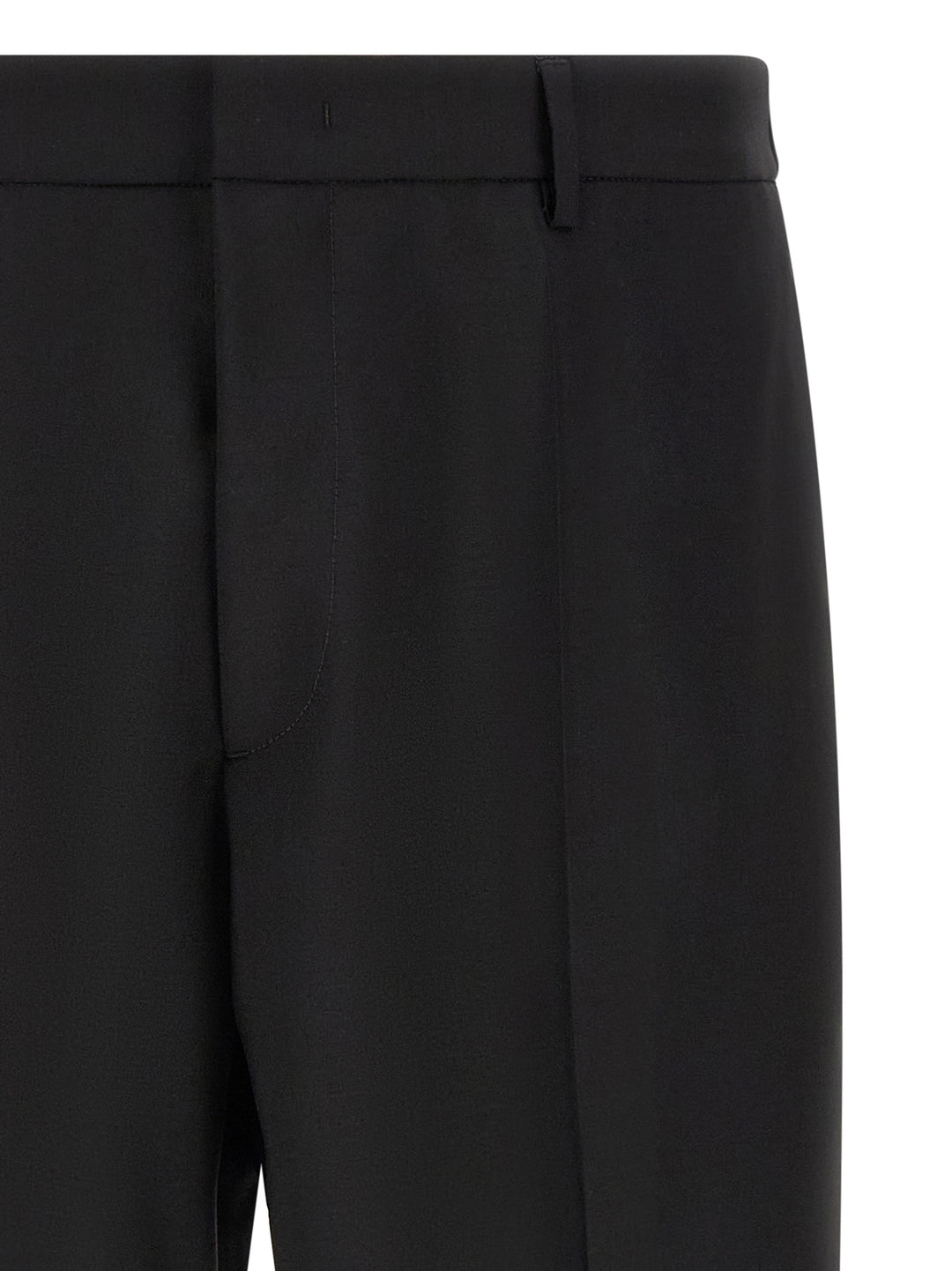 Jil Sander Wool Canvas Pants - Black | 0295239be01539ef463db7b9dfc1742ebe11ffe9