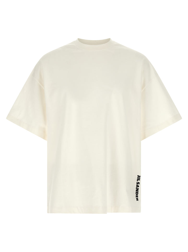Jil Sander Logo T-shirt - White/Black | 7157f3b1397f0901de3edc7febe599e9024ddf75