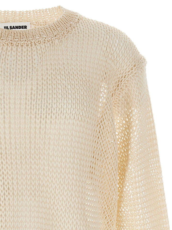 Net Mesh Sweater, Cardigans Beige