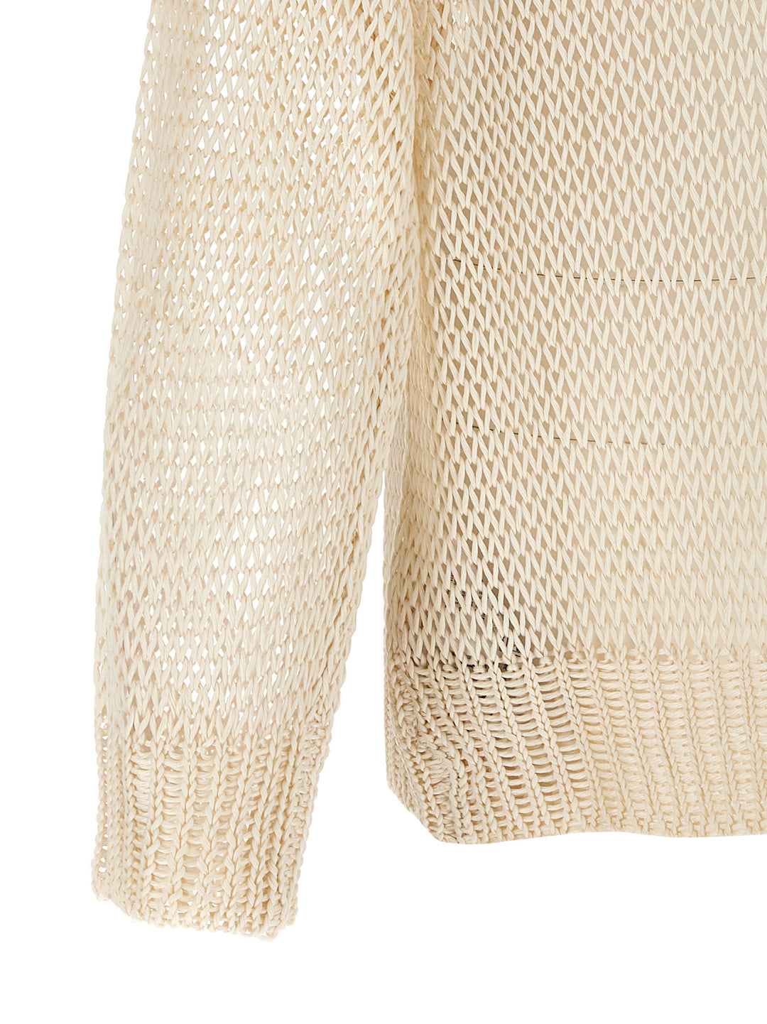 Net Mesh Sweater, Cardigans Beige