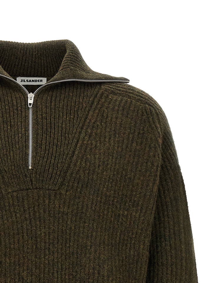 Jil Sander Half-Zip Sweater Sweaters and Cardigans - Green | 021f5b4e8427d4ea22f511b55e2b29aa2bd1911b