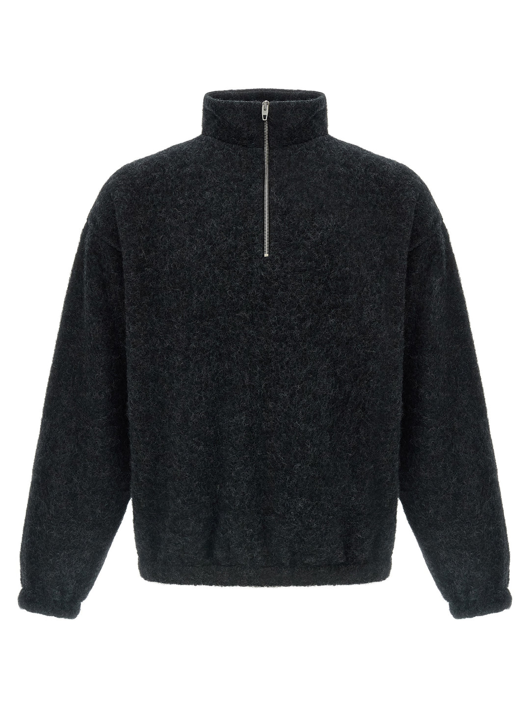 Jil Sander Half-Zip Sweatshirt - Gray | bff6e8a753fb5cada85be7485df069817ea24f47