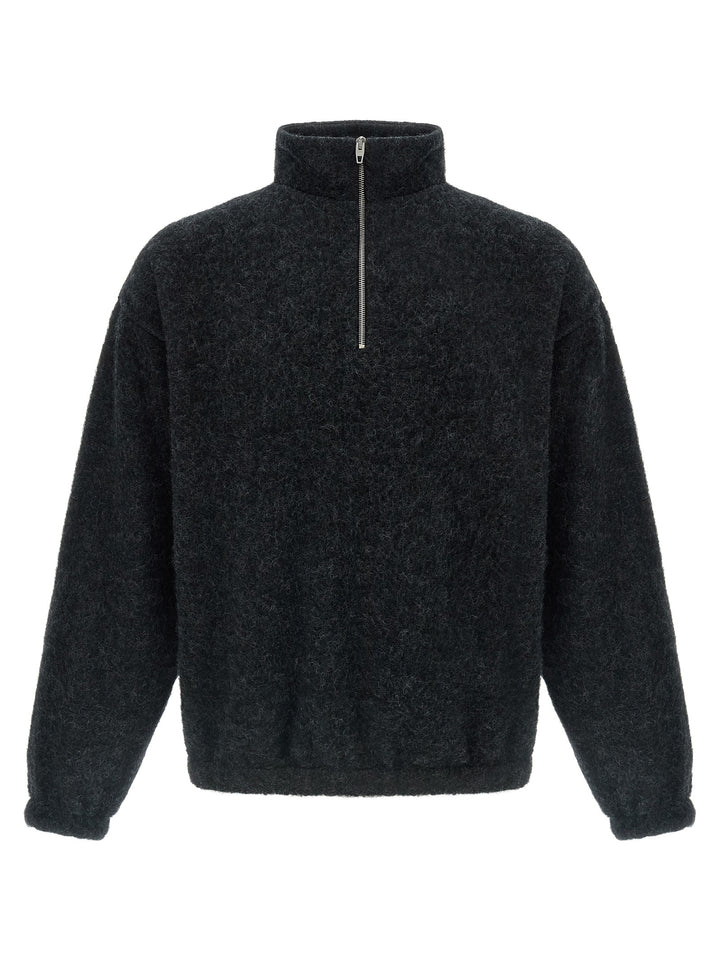 Jil Sander Half-Zip Sweatshirt - Gray | bff6e8a753fb5cada85be7485df069817ea24f47
