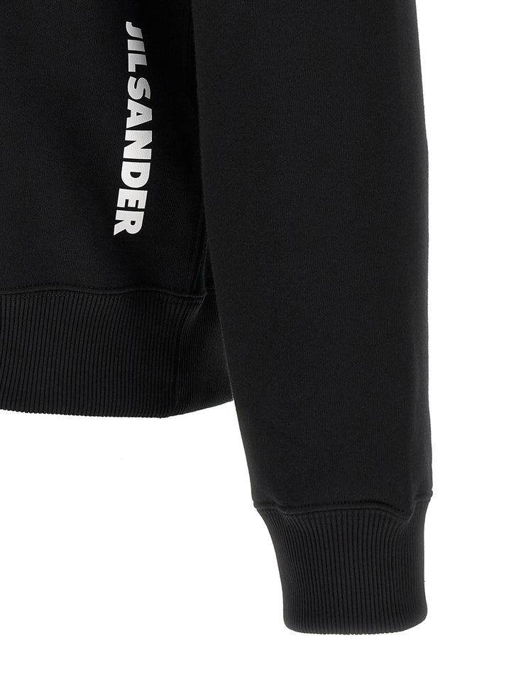 Jil Sander Cotton Hoodie Sweatshirt - Black | bc968dc594c0c9b26a732a7e90a2241462ba3efe
