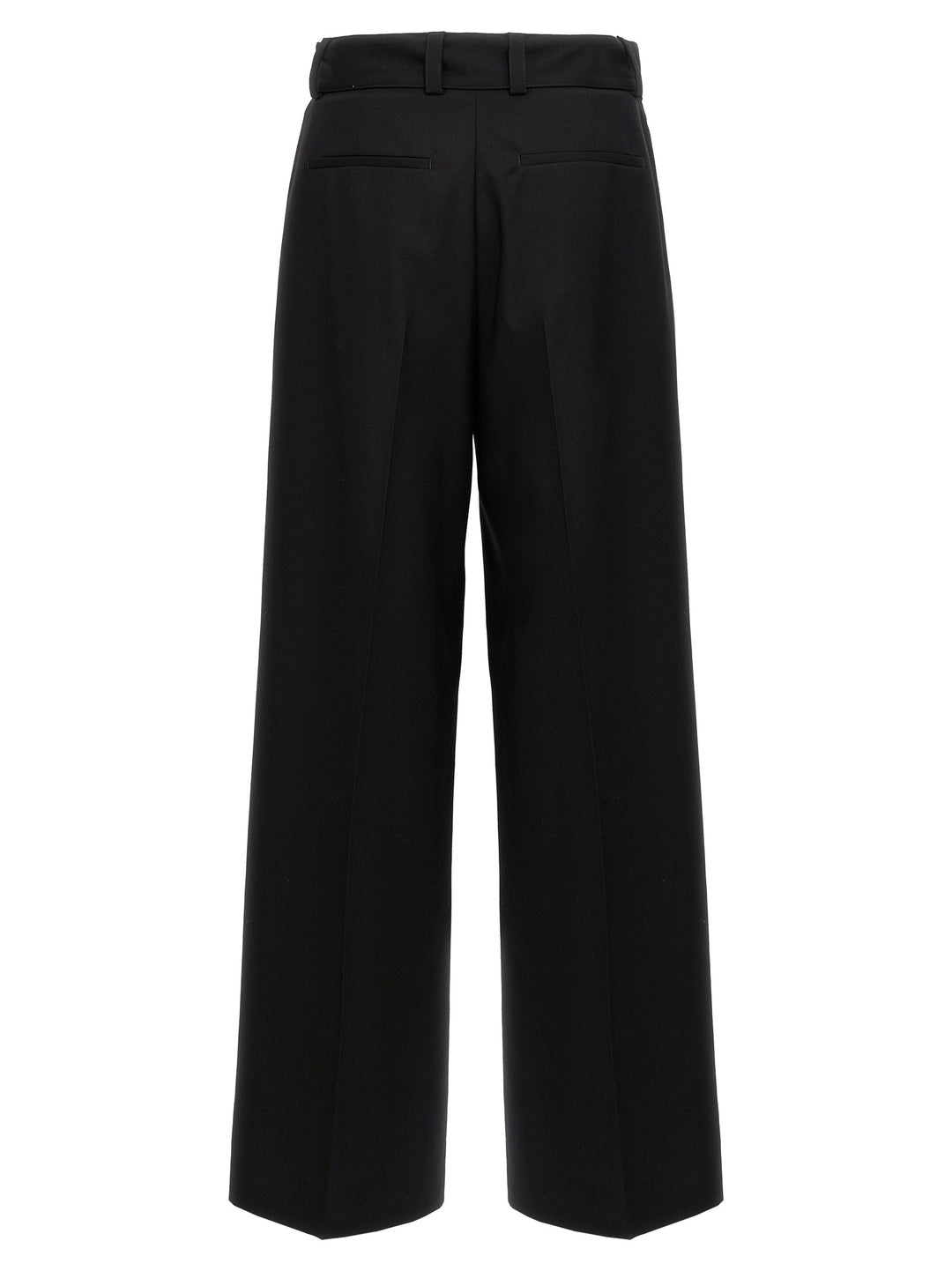 Gabardine Trousers Pants Black