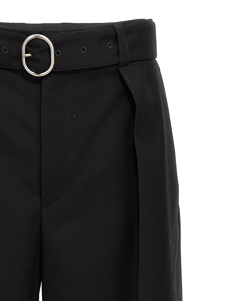 Gabardine Trousers Pants Black