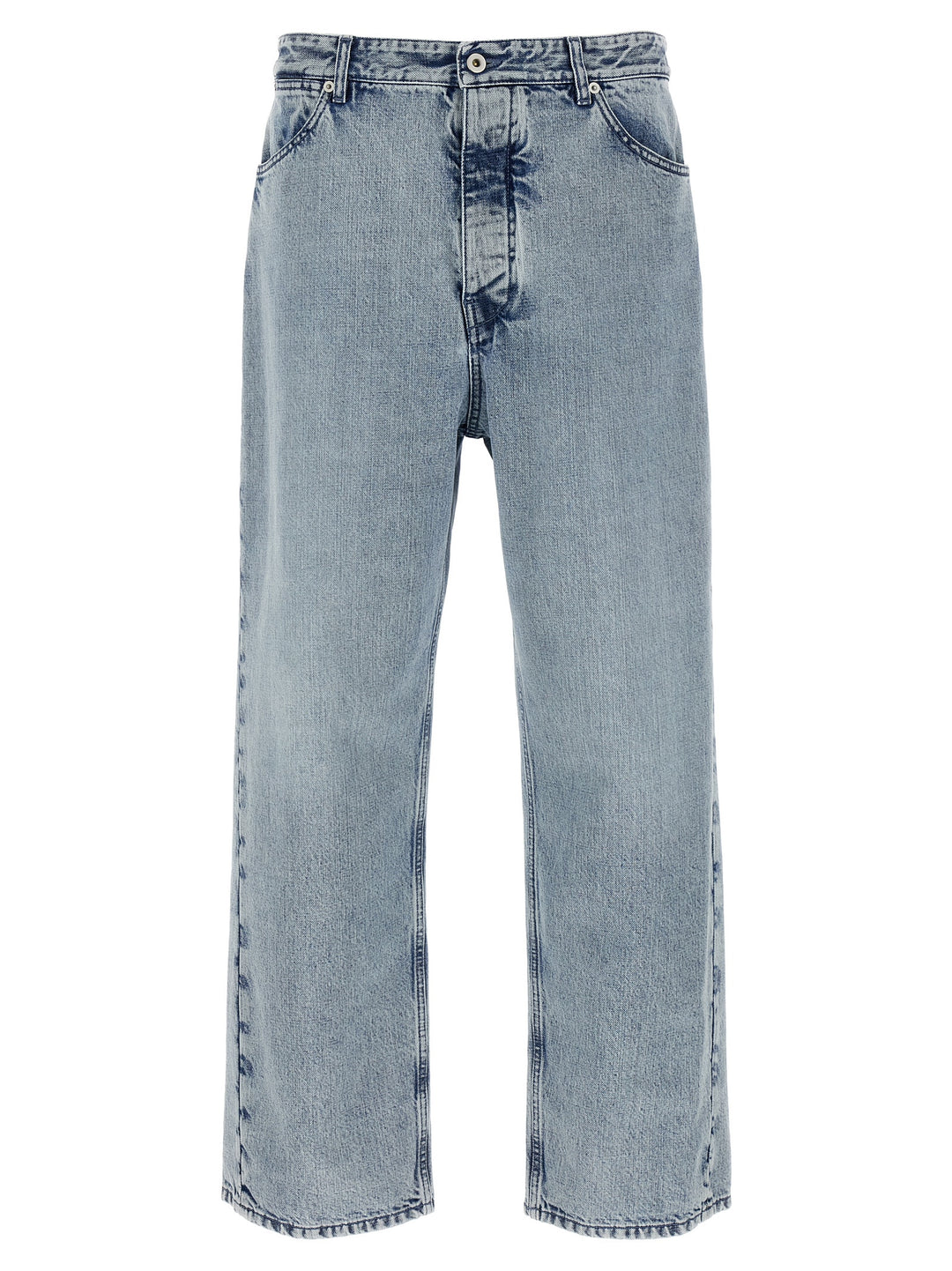 Jil Sander Diagonal Cotton Jeans - Light Blue | 17136f610ef73a589835fe65aa47d5c24dc2a859