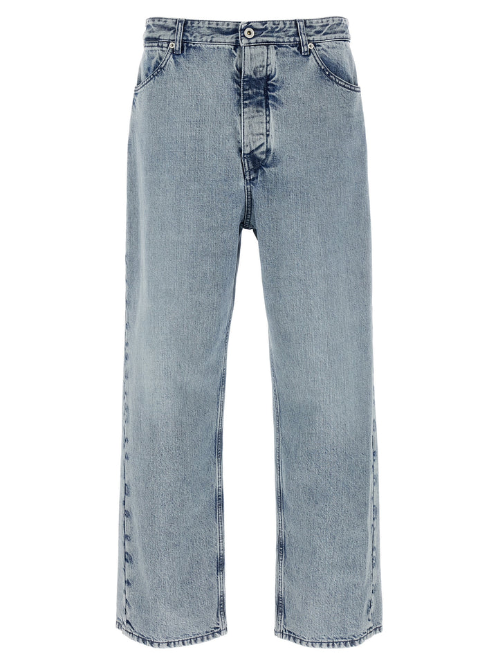 Jil Sander Diagonal Cotton Jeans - Light Blue | 17136f610ef73a589835fe65aa47d5c24dc2a859