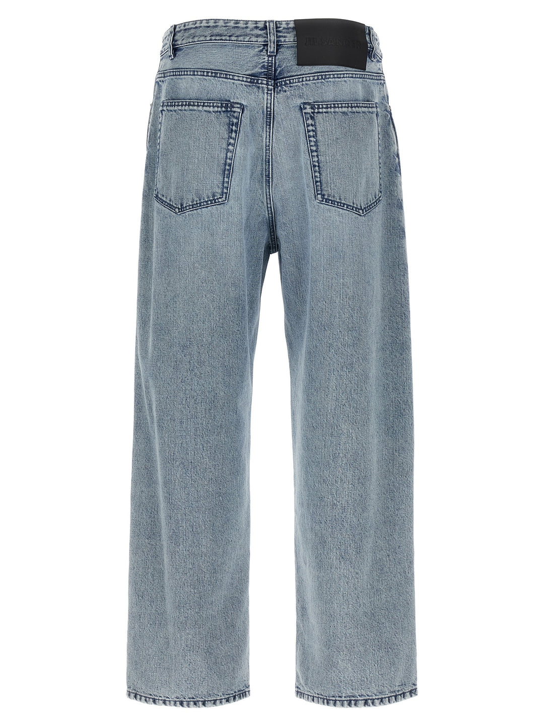 Jil Sander Diagonal Cotton Jeans - Light Blue | 48487480d12373f01ea7cc8250ae07efd9a958ca