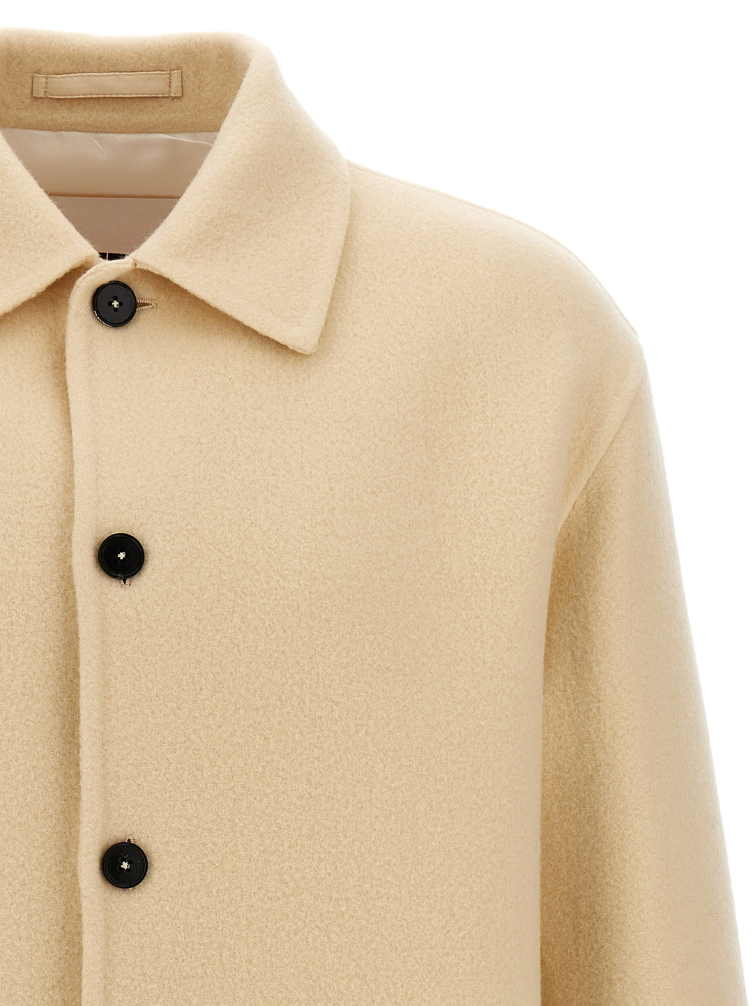 Jil Sander Wool Coat Coats and Trench Coats - Beige | 8fcf30b9c951c0be9e5f4943b951c6c33a2ce298