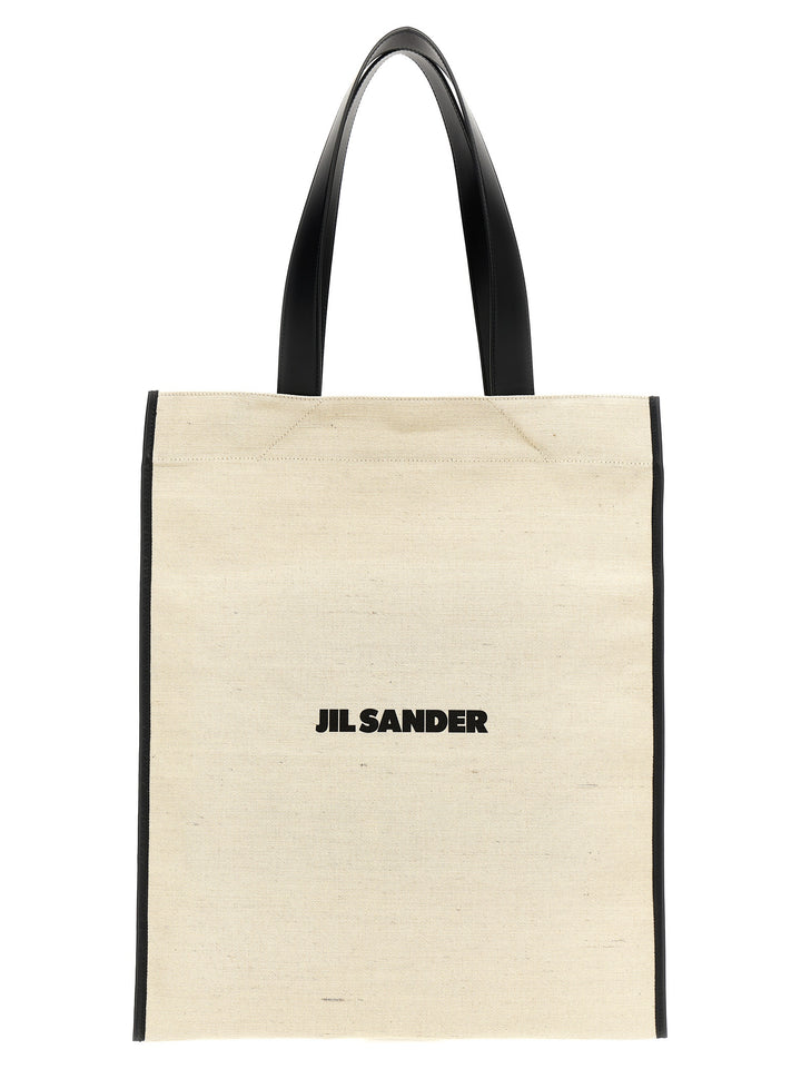 Flat Tote Bag White/Black