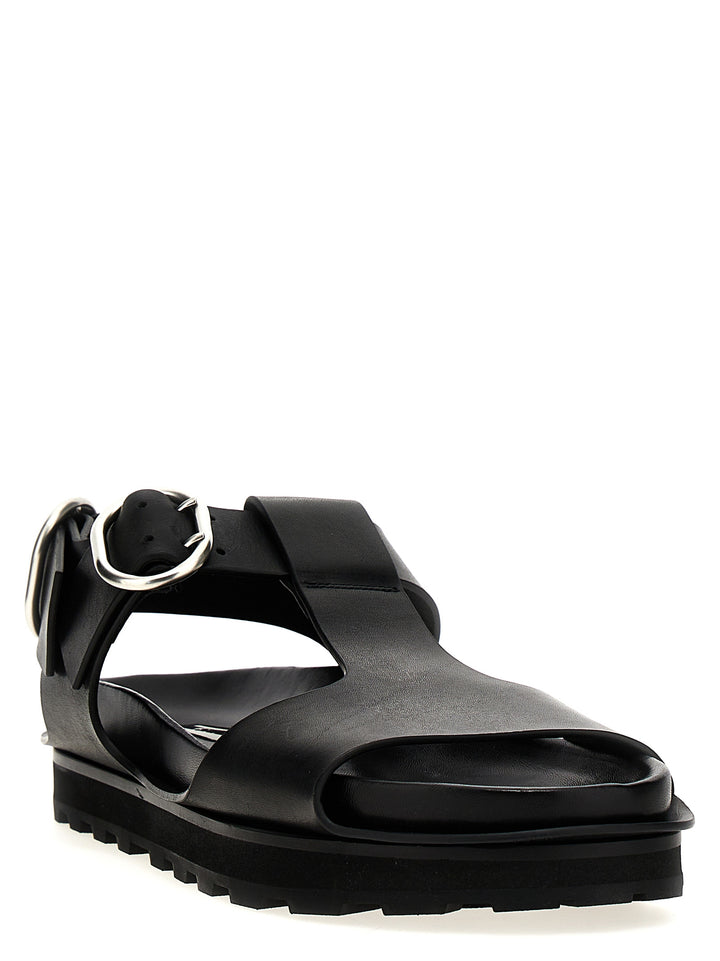 Leather Sandals Black