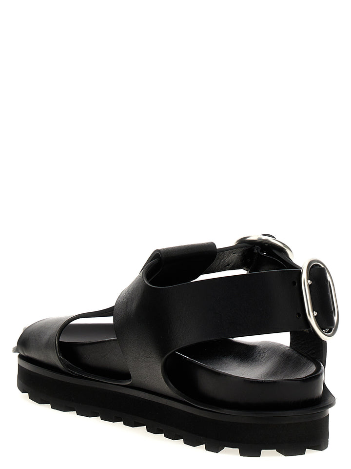 Leather Sandals Black