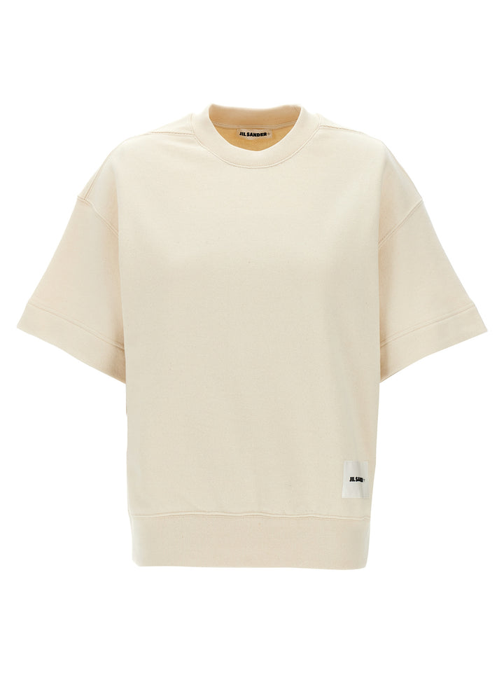 Short Sleeved Sweatshirt Beige