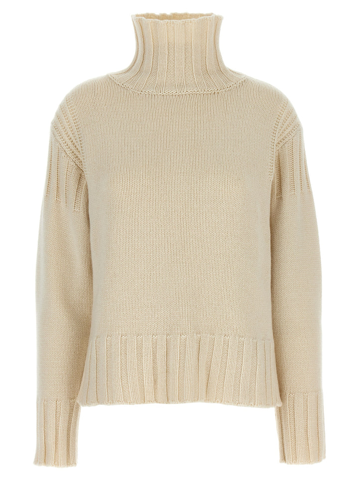 Ribbed Detail Sweater Sweater, Cardigans White