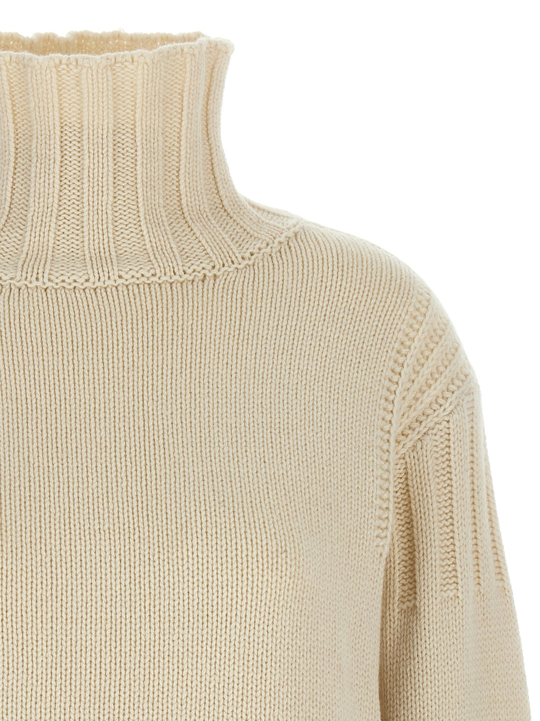 Ribbed Detail Sweater Sweater, Cardigans White