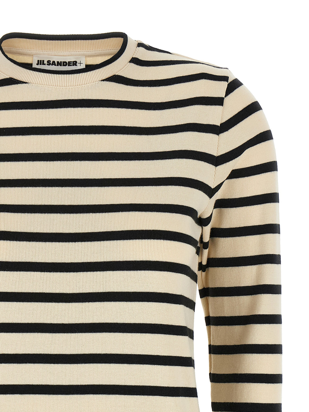 Jil Sander Striped Sweater Sweaters and Cardigans - White/Black | 80ecb9a30fcf24b5fdba8ad4b2ab6ea918f904ec
