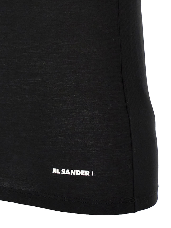 Jil Sander Logo Top Tops - Black | 39ec57028326efb0f57f0ad5845670a1b542a3a8