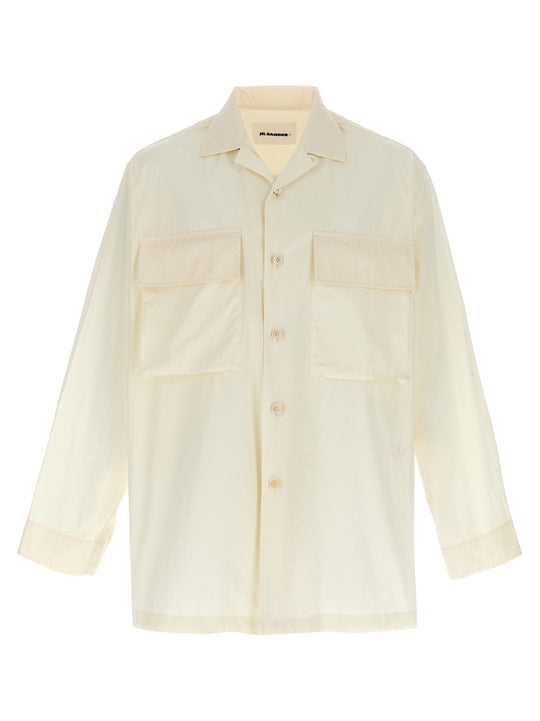 Logo Embroidery Shirt Shirt And Blouse White