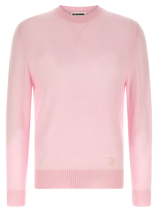 Logo Embroidery Sweater Sweaters And Cardigans Pink