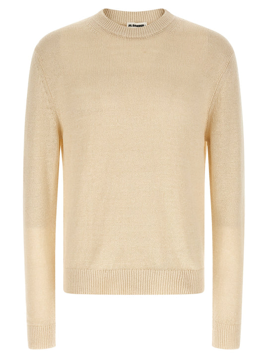 Silk Hemp Sweater Sweaters And Cardigans Beige