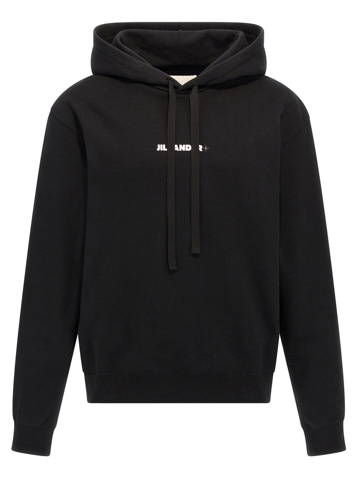 Jil Sander Logo Hoodie Sweatshirt - Black | 9749fbb5b3a1b92c437121b48062f278a603801d