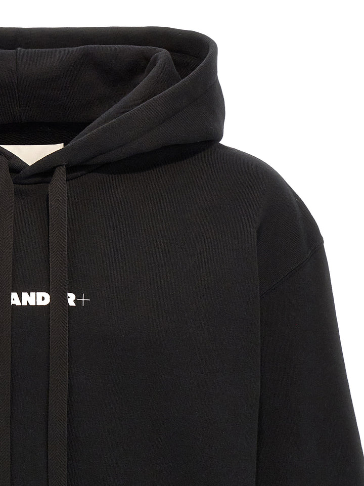 Jil Sander Logo Hoodie Sweatshirt - Black | 3d4c75cb0e239037e47019599083fc4ecb428842
