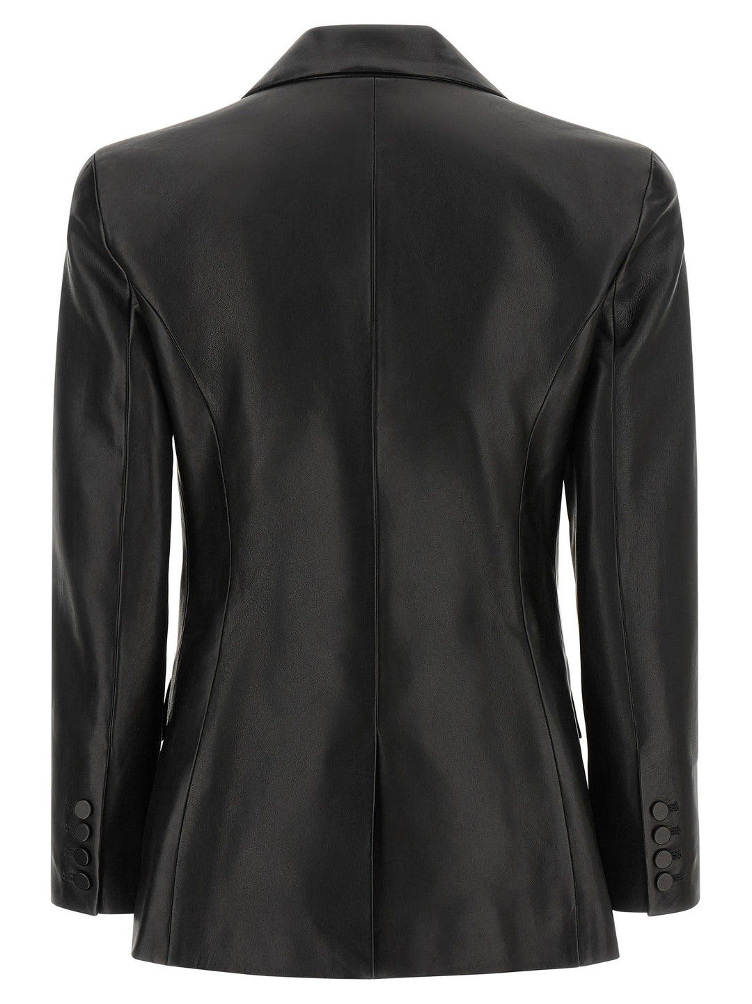 Balmain Leather Blazer Puffer Jackets - Black | f207fe53c06923ec6b09d3b9a9653c3f014d22b2