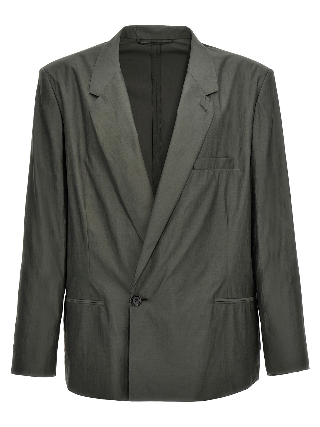 Double-Breasted Blazer Gray