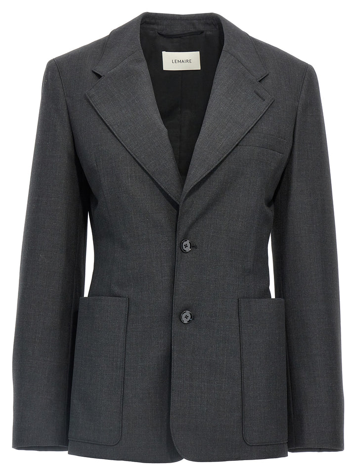 Single-Breasted Blazer Blazer And Suits Gray