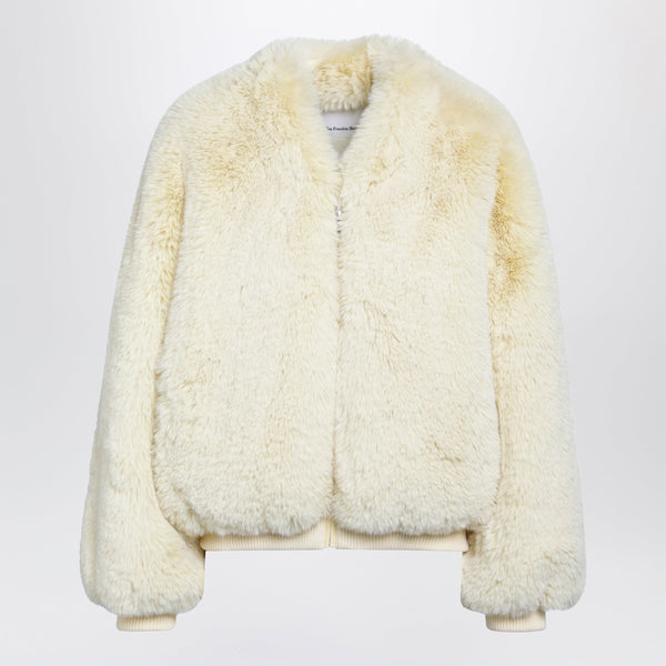 Butter Faux Fur Bomber Jacket