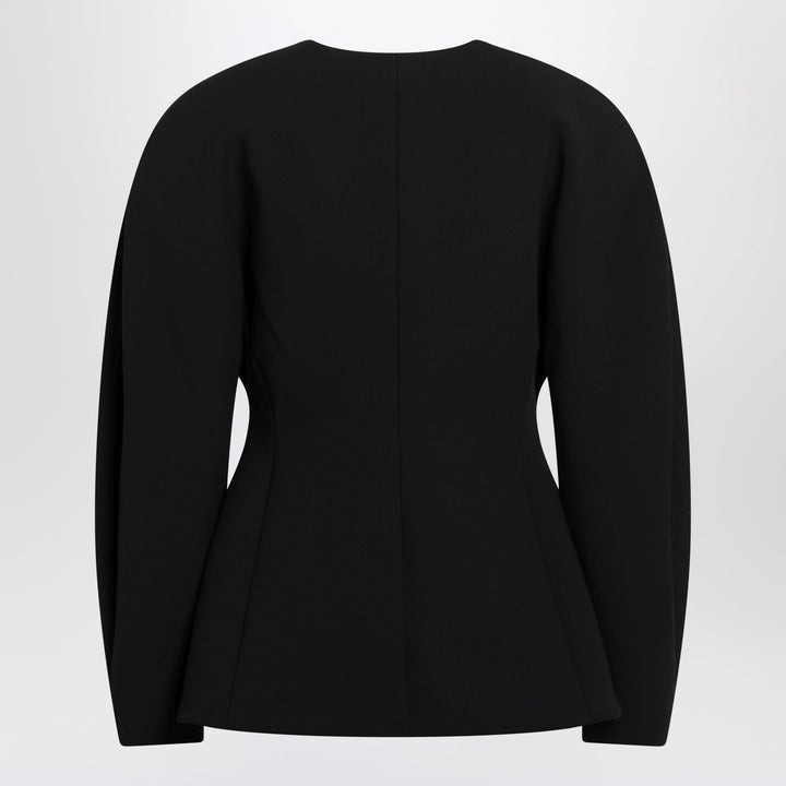 Jacquemus Black Ovalo Jacket In Viscose Blend