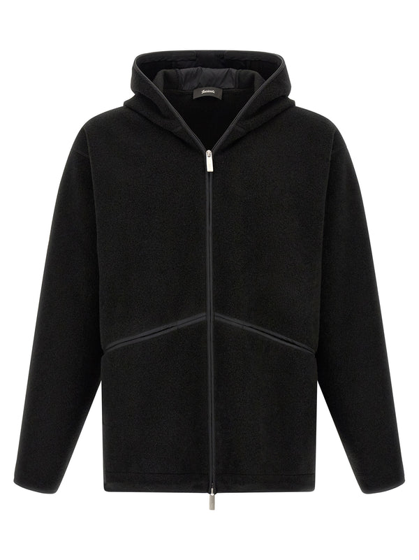 Soft Hooded Jacket Puffer Jackets Black