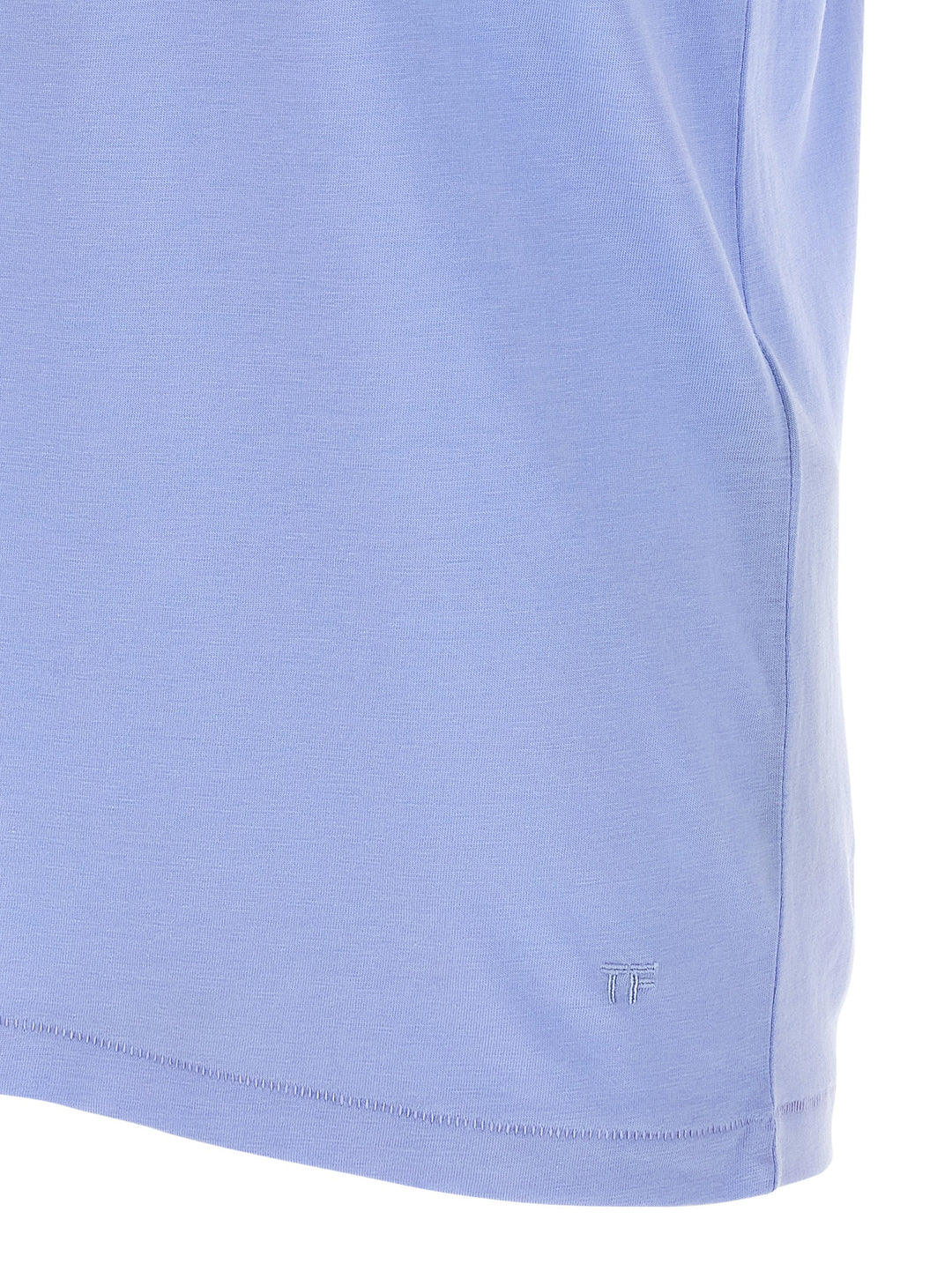 Tom Ford Logo Embroidery T-shirt - Light Blue | eb446a6ace652db827204bdc35105ec39dec8e36