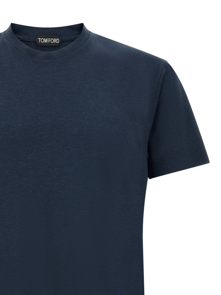 Tom Ford Crew-Neck T-shirt - Blue | 496615ecbc6b1107f3174b75419d64b44354ea3a