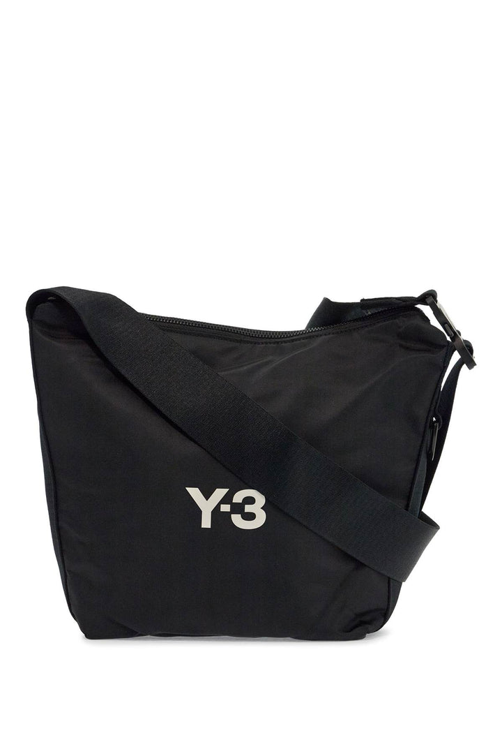 Black Recycled Polyester Sacoche With Adjustable Strap