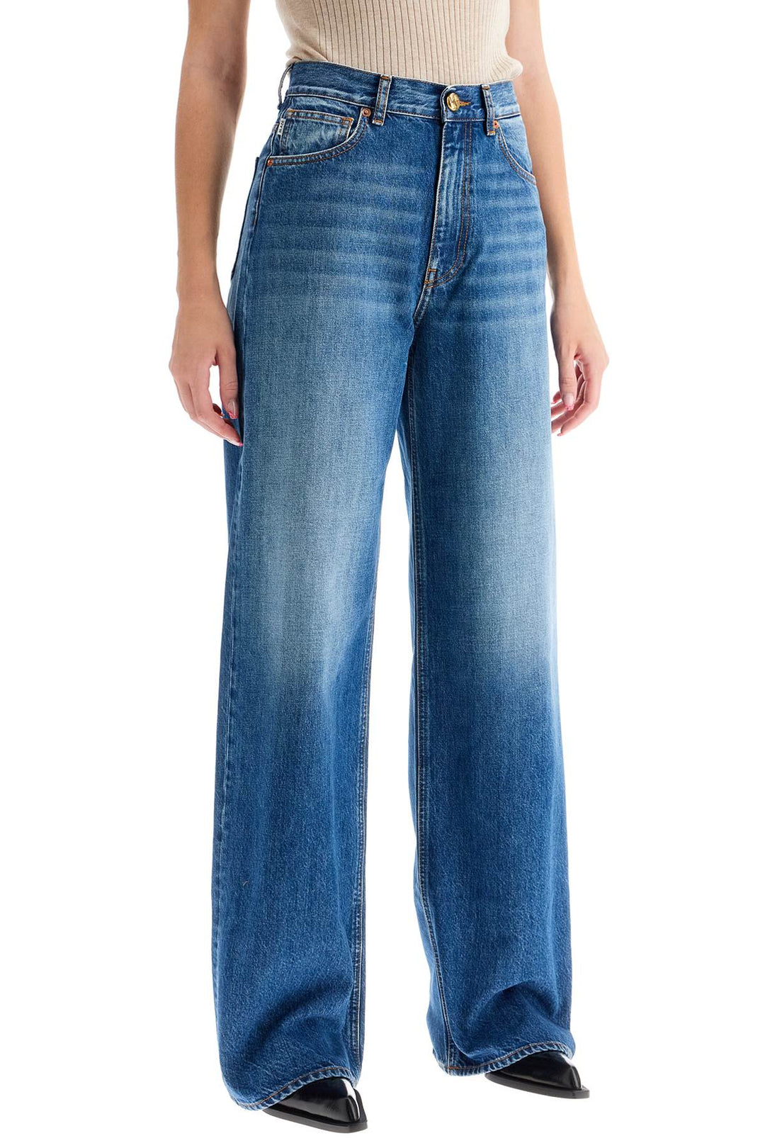 Wide Leg Jeans In Narida Sapphire Java Style