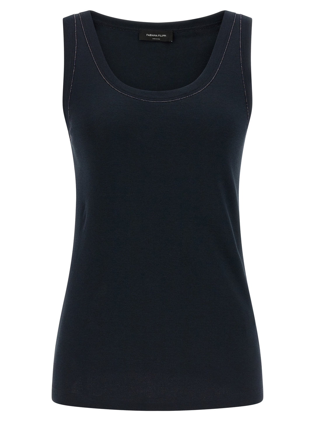 Fabiana Filippi Cotton Top Tops - Blue | bd04ebb6fa9959615845d9b1f794a549f5fe95c6