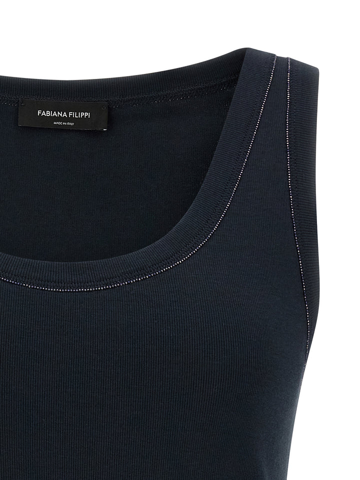 Fabiana Filippi Cotton Top Tops - Blue | c7625b33e83317c2ac3272355878cc31e91031ee