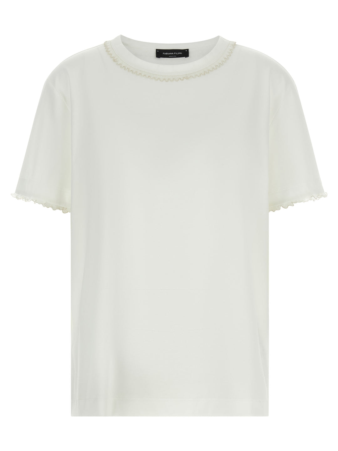 Fabiana Filippi Embroidery T-shirt - White | b078ea431ed4b439aeed281ebfd11d8597066c72