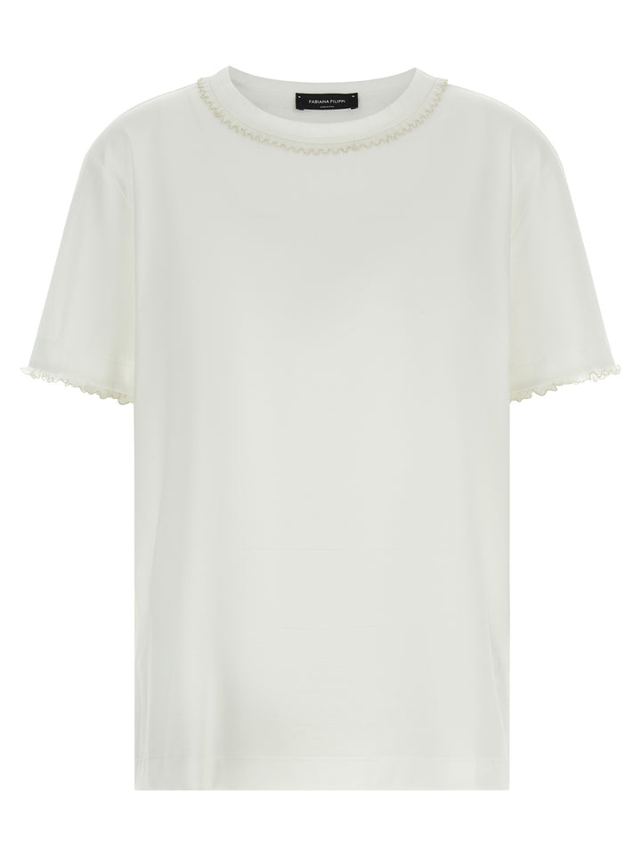 Fabiana Filippi Embroidery T-shirt - White | b078ea431ed4b439aeed281ebfd11d8597066c72
