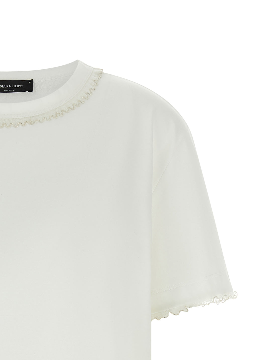 Fabiana Filippi Embroidery T-shirt - White | 38d9d1062aa000e846ca8b46d37ecb6b85d8f7b5