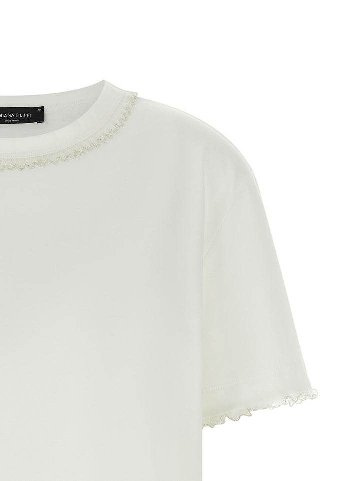 Fabiana Filippi Embroidery T-shirt - White | 38d9d1062aa000e846ca8b46d37ecb6b85d8f7b5