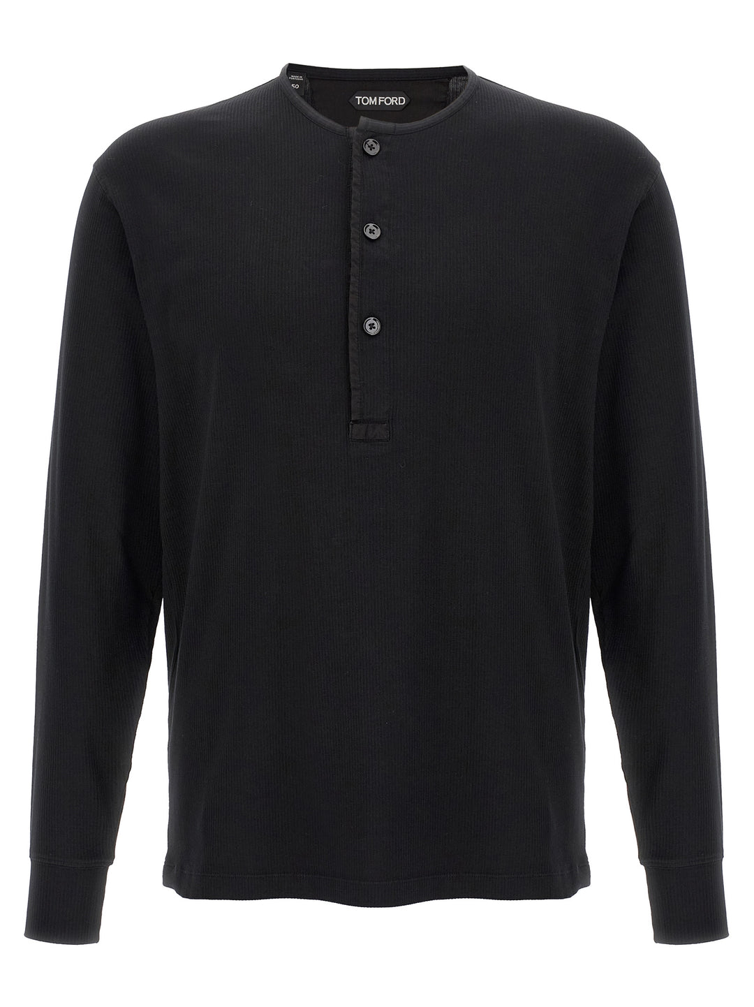 Tom Ford Ribbed Cotton T-shirt - Black | cf43a33457c09ef2c7ce8905c6ed182a73accb10