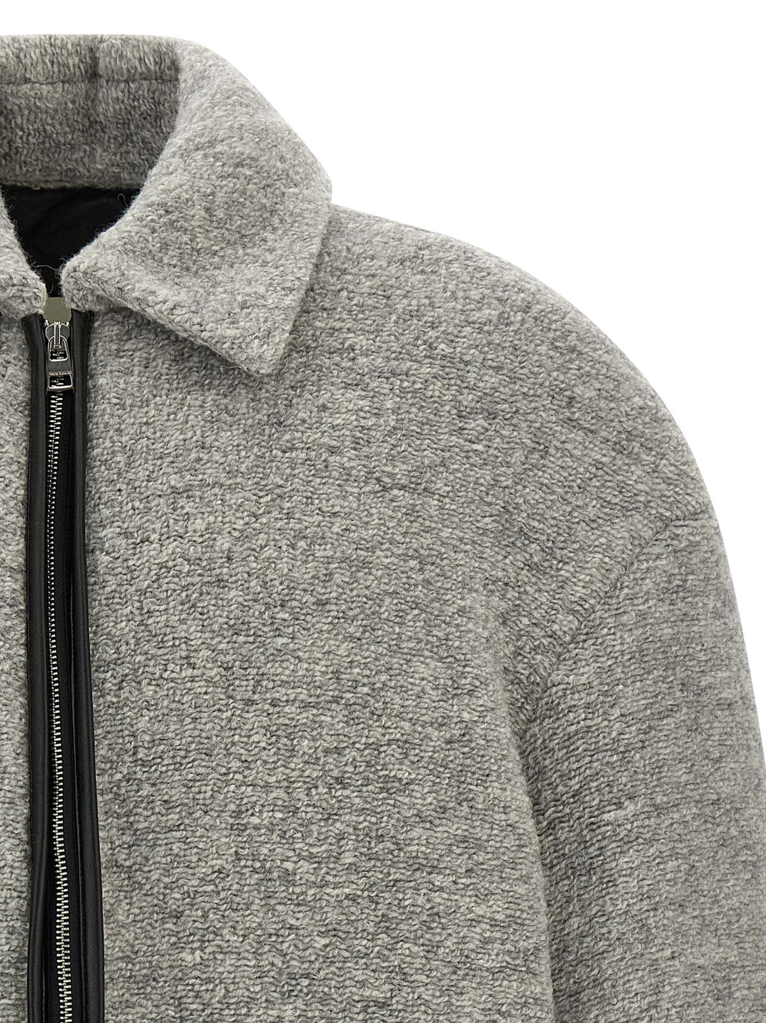 J.W. Anderson Contrast Trim Casual Puffer Jackets - Gray | 87bcfaa30c1e5b378320b3ac7bc983e9c32f0805