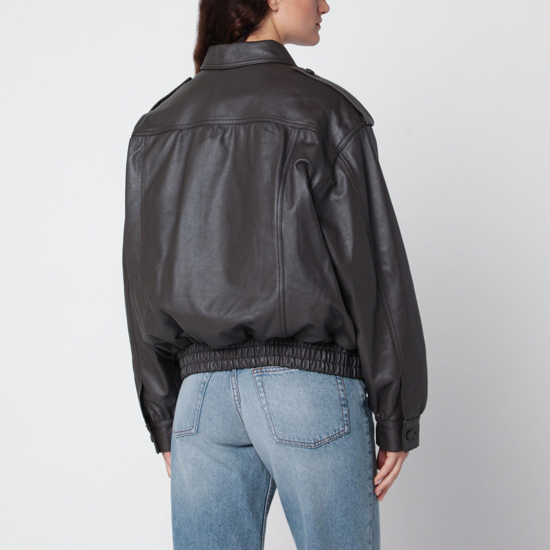 Blazé Milano Cazadora Bomber Charlie En Piel Ébano