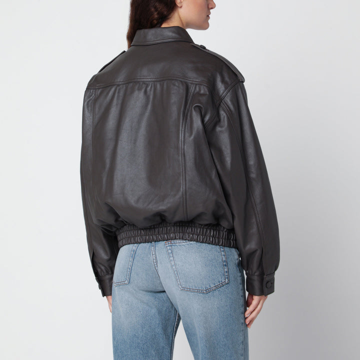 Blazé Milano Cazadora Bomber Charlie En Piel Ébano