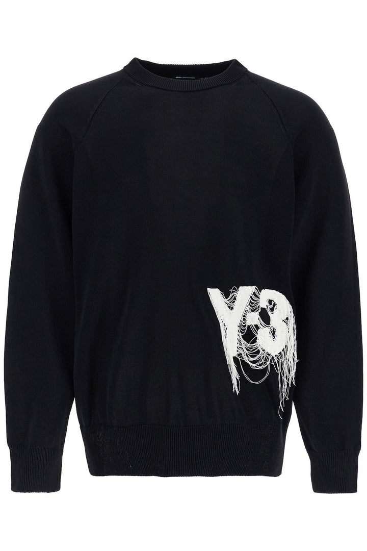 Black Recycled Polyester Sweater With Embroidered Logo