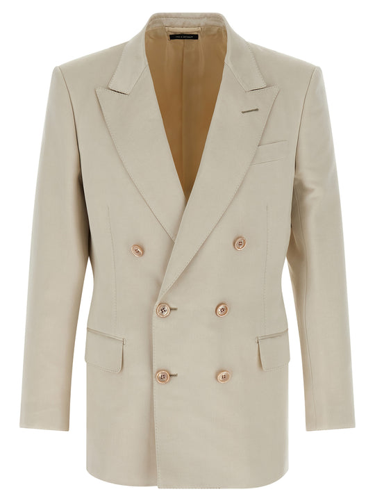 Double-Breasted Blazer Beige