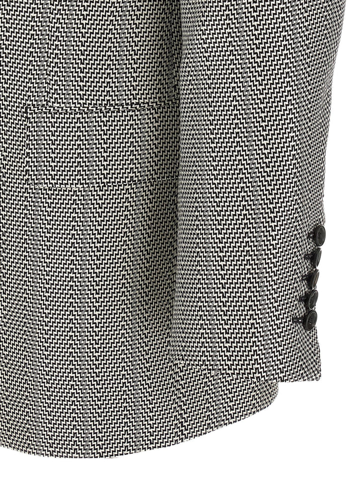 Tom Ford Jacquard Blazer - White/Black | d04b0fa5f34b89e0672beeb827f2c1162a905174